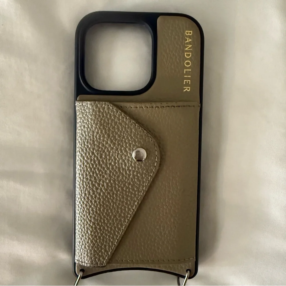 Bandolier Beige Phone Case with Strap - Picture 3 of 6